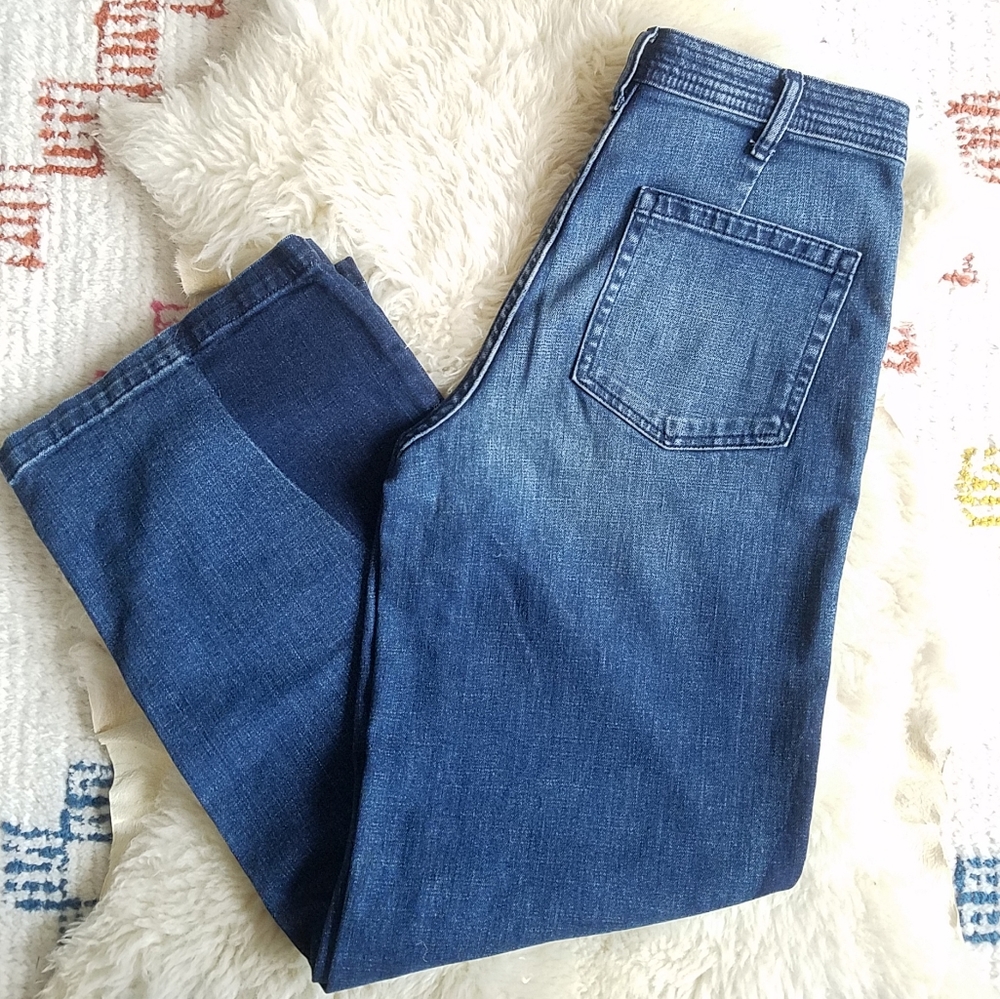 Gap 1969 Wide Leg High Rise Cropped Jean Trousers